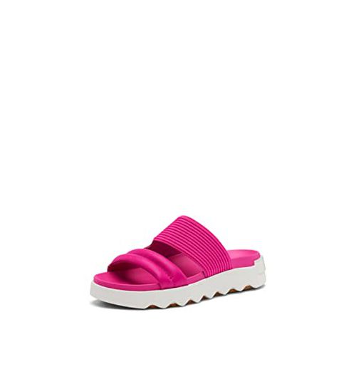 Sorel Women's Viibe Slide Sandals - Fuchsia Fizz, Sea Salt
