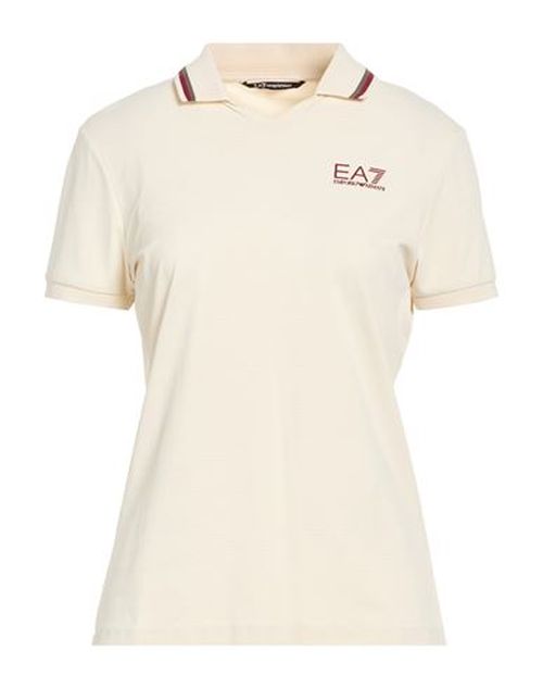 Woman Polo shirt Beige Size S Polyamide, Elastane
