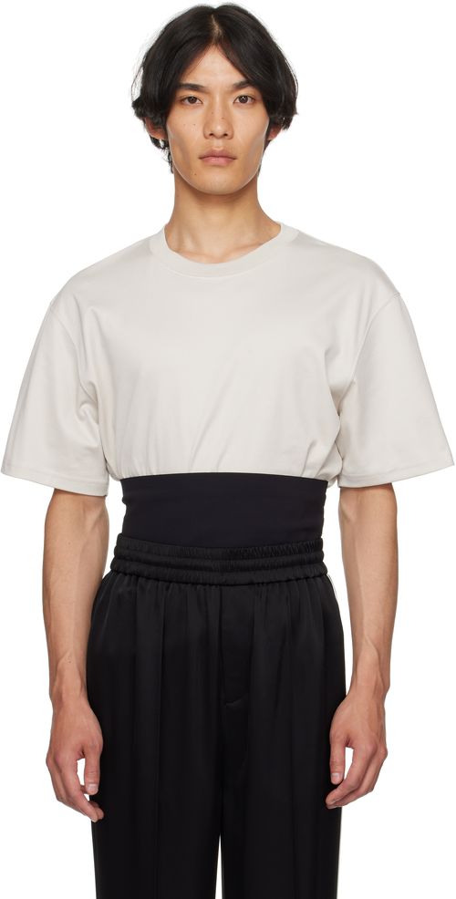 Taupe & Black Boxy Corset T-shirt