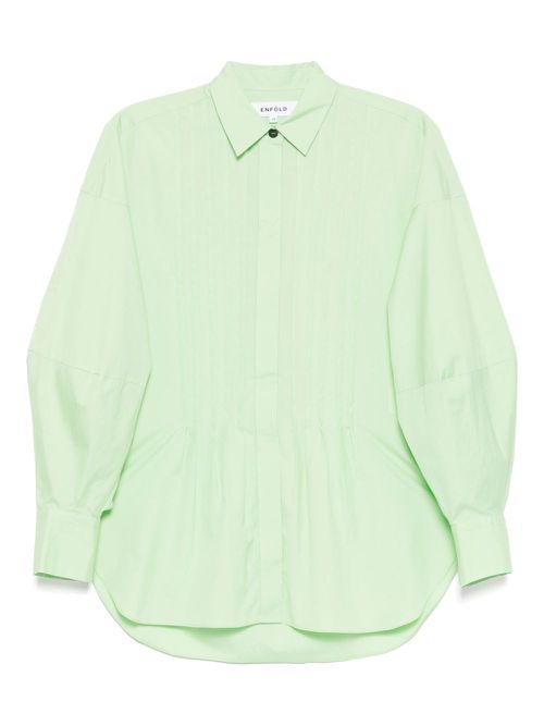Enföld random-tuck shirt - Green