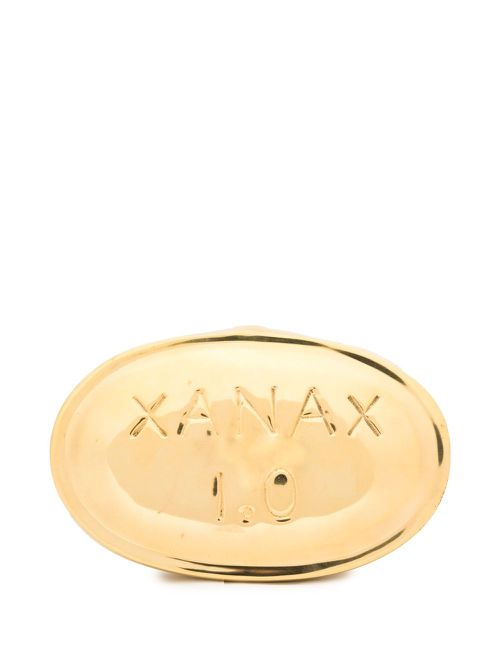 Xanax brass pill box - Gold