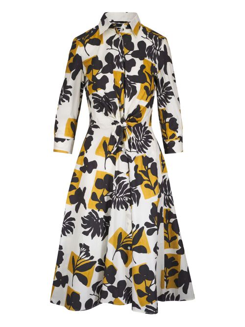 Sara Roka printed shirt dress - White