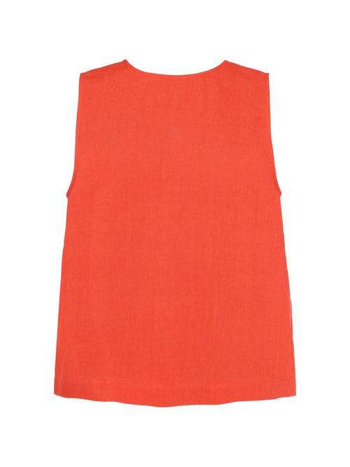 Linen Tank Top — Orange