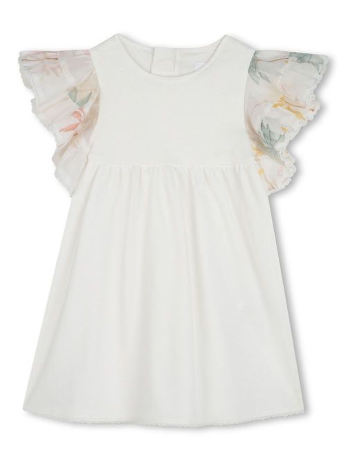 Organic cotton short sleeve dress - White