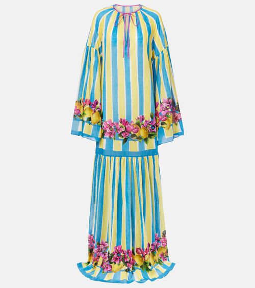 Striped cotton kaftan