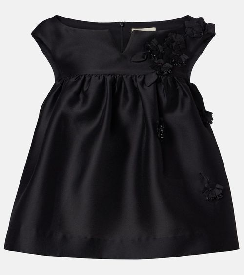 Floral-appliqué top