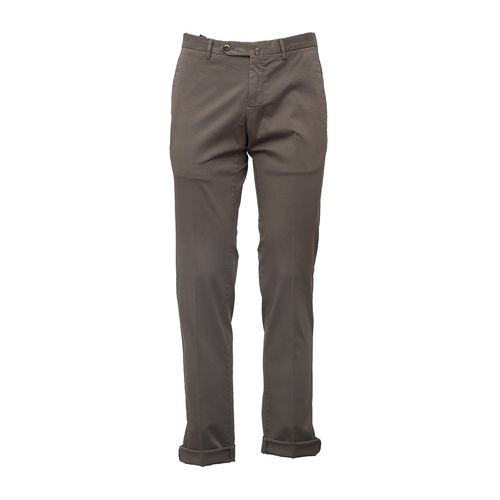 Slim-Fit Stretch Gabardine Trousers with Tailored Details