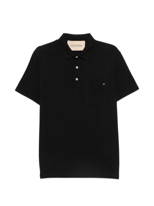 Black Solid Shirt Collar Polo