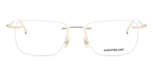 Montblanc MB0215O 001 Men's Eyeglasses Gold Size 55 - Blue Light Block Available