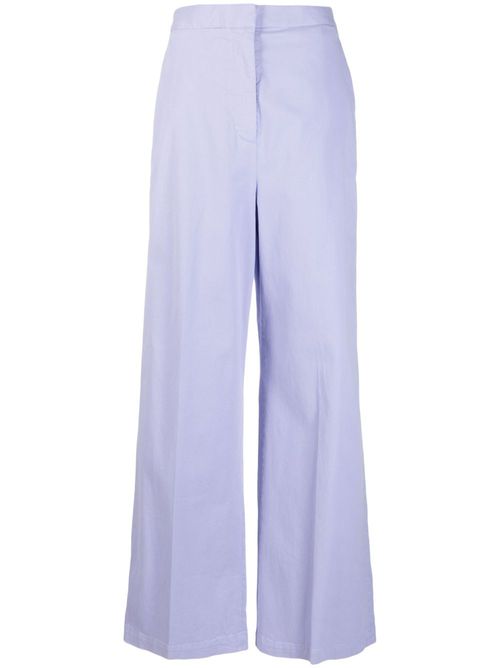High-waisted flared trousers - Purple