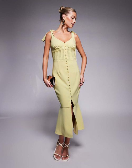 green emerald velvet dress GIOVANNA Twisted Cape Shoulder Maxi Dress in Emerald Green