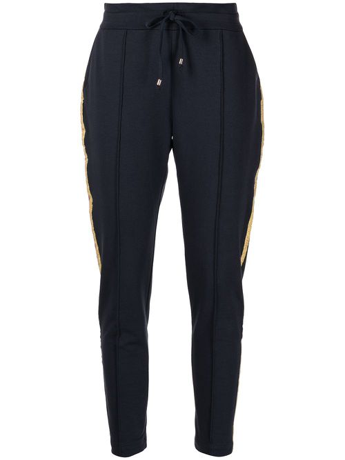 Side-stripe track pants - Blue