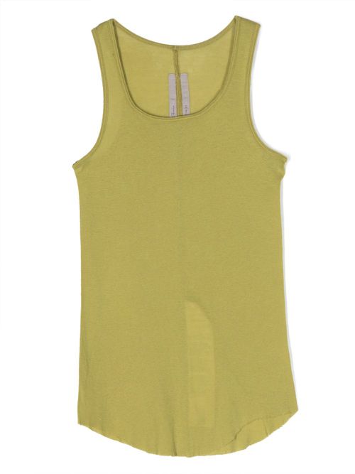 Organic cotton raw edge tank top - Green