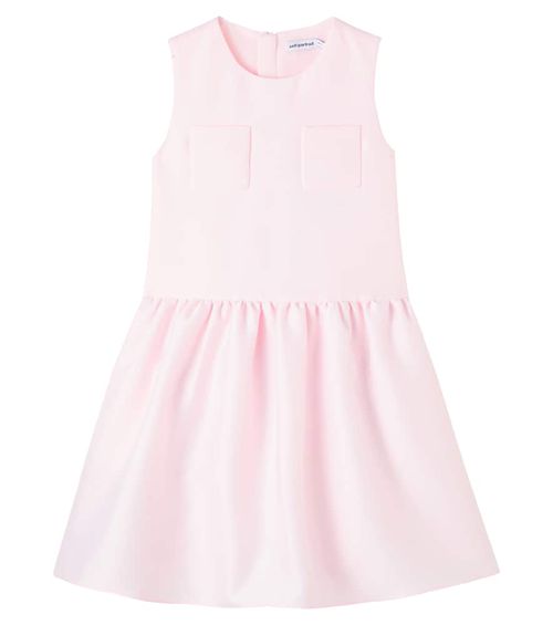 Taffeta-trimmed dress