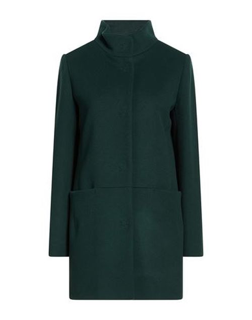 Icons Woman Coat Dark green Size 10 Wool, Polyamide, Cashmere