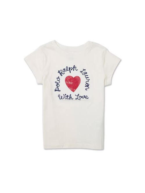 Girls White Graphic T-Shirt