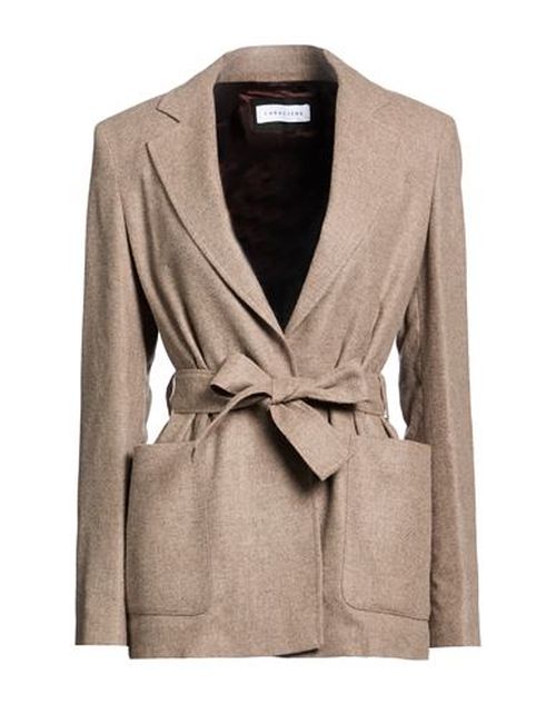Caractère Woman Coat Light brown Size 10 Viscose, Wool