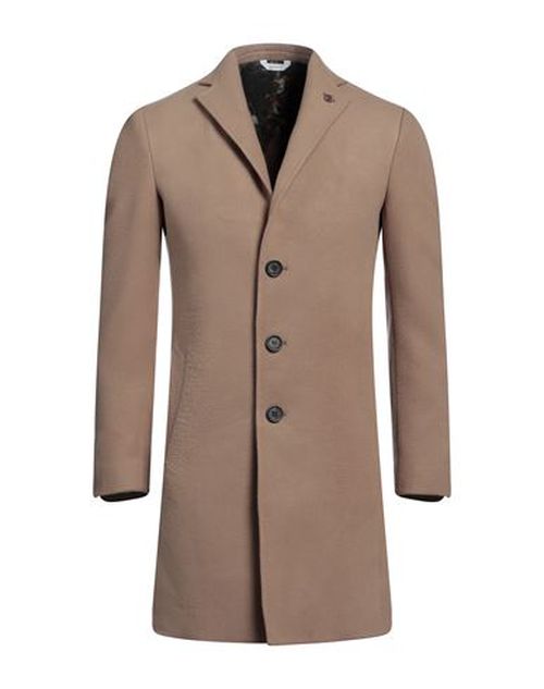 Man Coat Camel Size 42 Polyester, Viscose, Elastane