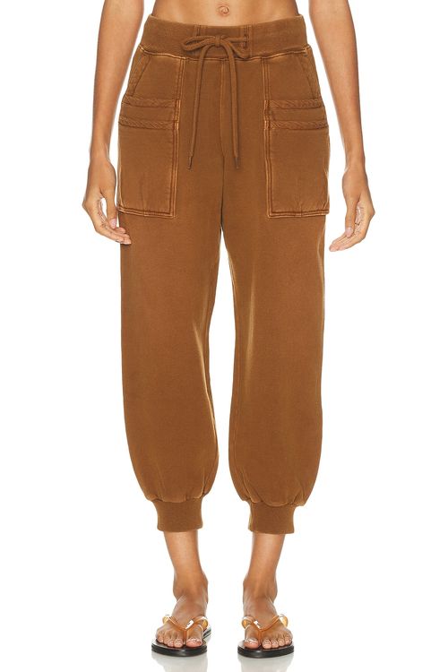 R13 Layered Pocket Sweatpant in Light Brown - Brown. XS also in L