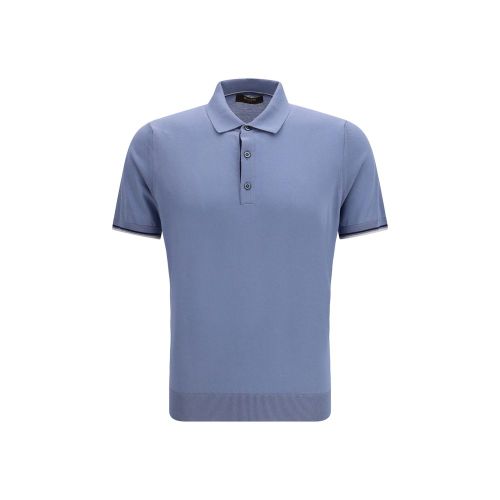 Cotton Polo Shirt — Blue