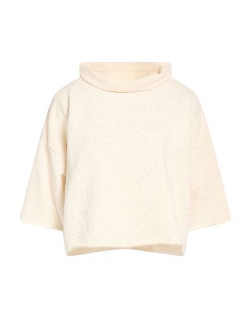 Woman Sweatshirt Beige Size M Cotton
