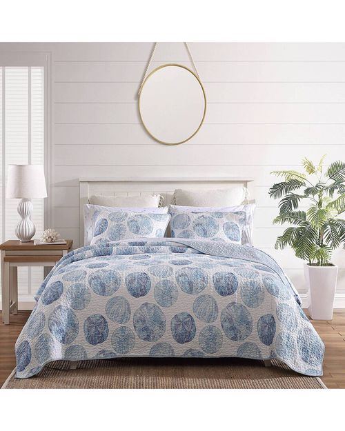 Ocean Isle of Cotton Reversible Quilt Set