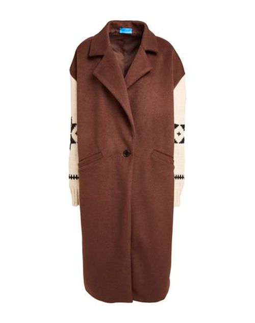 Woman Coat Brown Size S Polyester