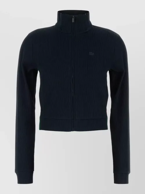 Gucci - jersey sweatshirt high collar long sleeves ribbed