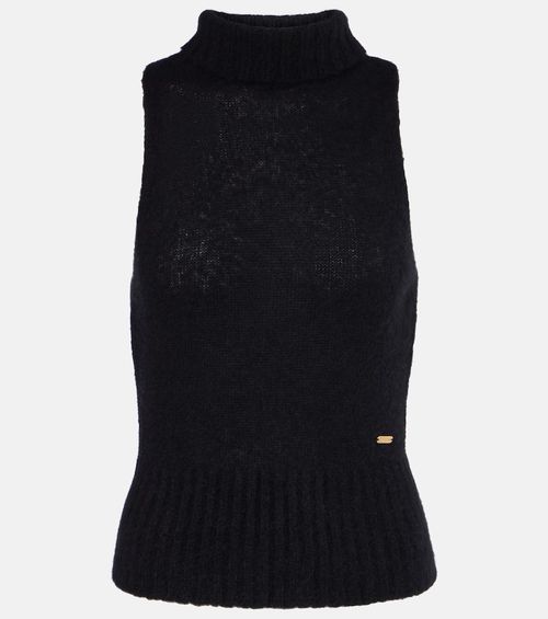 Cashmere and silk turtleneck top