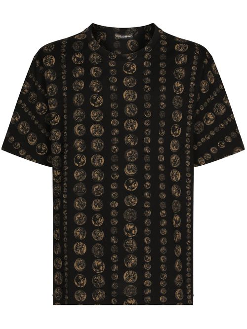 Graphic-print short-sleeve T-shirt - Black