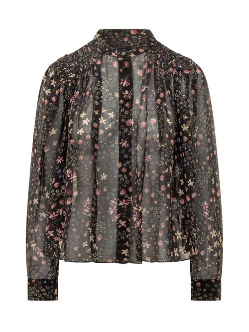 Black Relaxed Floral Shirt