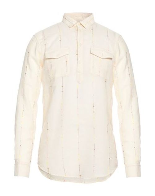 Man Shirt Ivory Size 15 Cotton, Polyamide