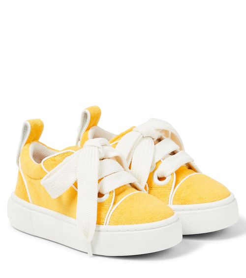 Christian Louboutin Kids Toy Toy leather-trimmed terry sneakers