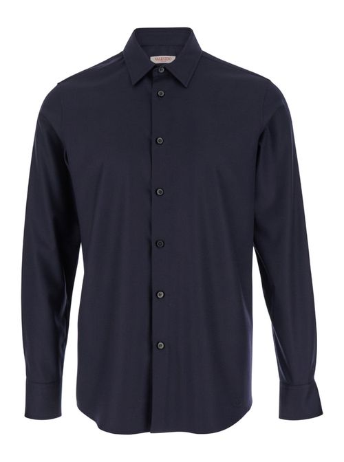 Navy Blue Classic Collar Shirt