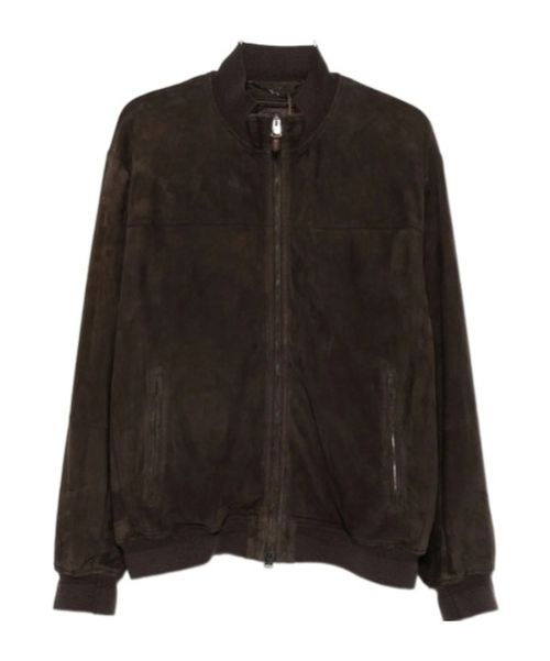 Suede bomber jacket