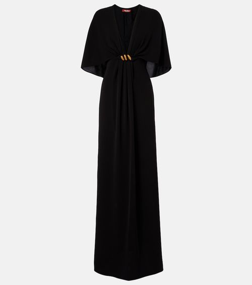Elegante caped cady gown