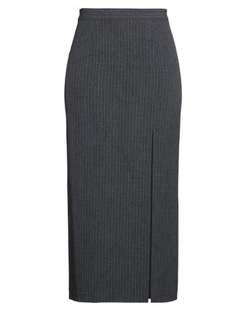 Woman Maxi skirt Grey Size 8 Polyester, Viscose, Elastane