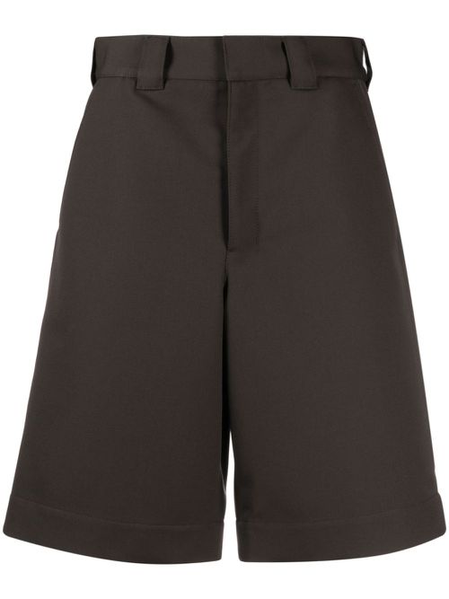 Wide-leg Bermuda shorts - Brown