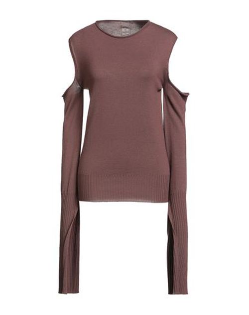 Woman Sweater Chocolate brown Size M Virgin Wool