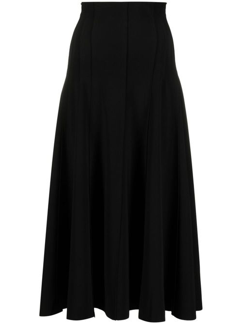 Grace A-line midi skirt - Black