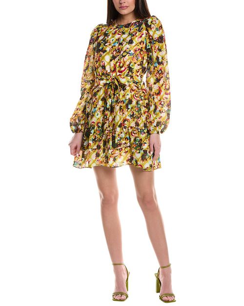Marie Oliver Preston Linen-Blend Mini Dress