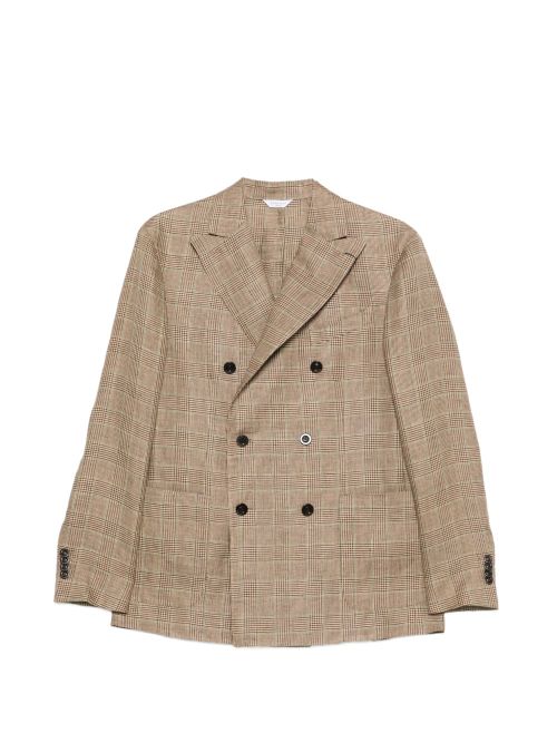 Linen double-breasted jacket