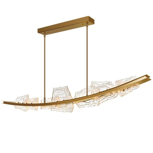 Brass LED Chandelier from the Arcus Collection