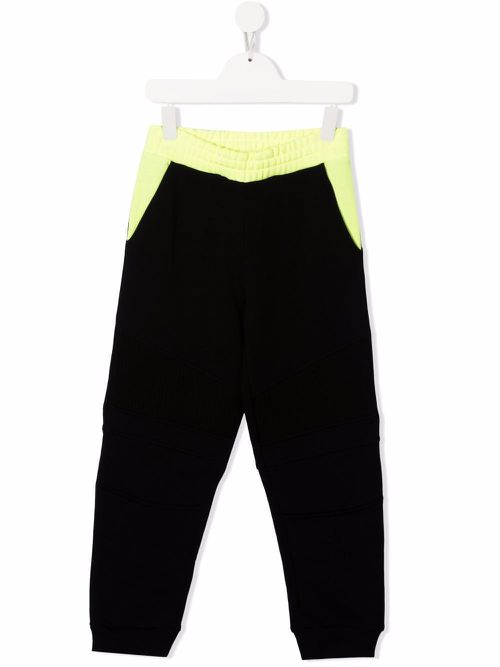Colour-block track pants - Black