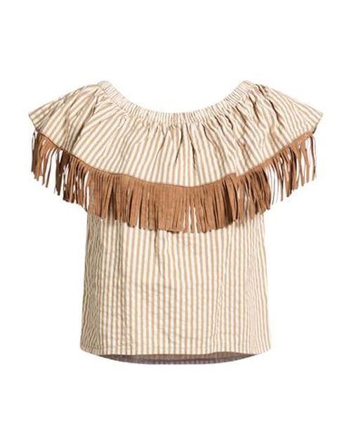 Le Volière Woman Top Camel Size M/L Cotton