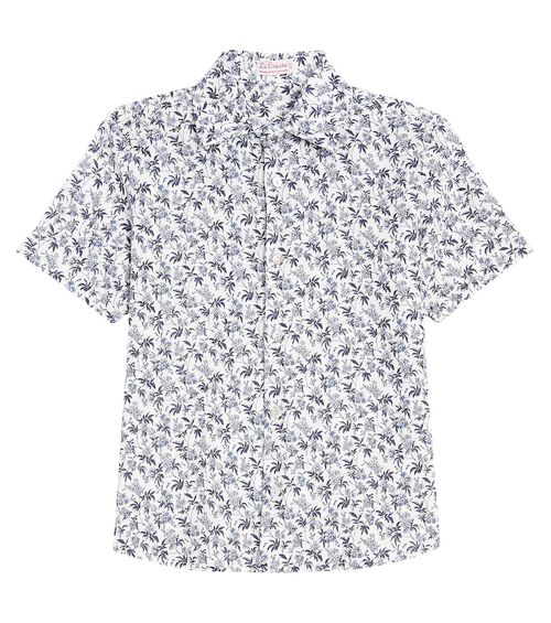 Francisco floral linen-blend shirt