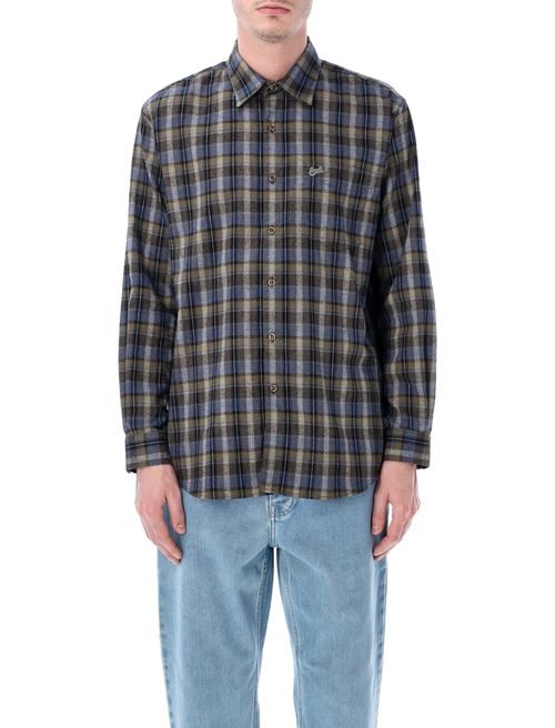 Classic Plaid Button-Up Shirt - Size L