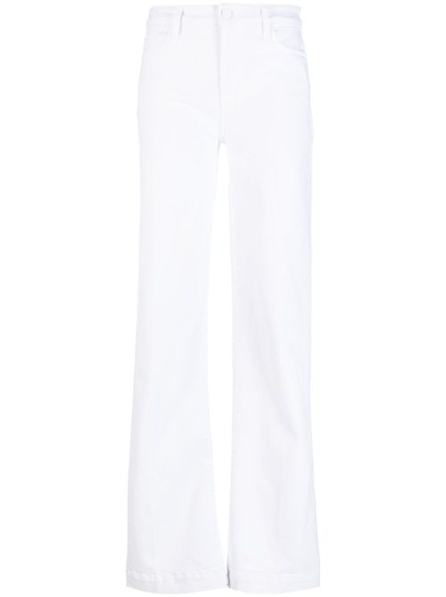 Mid-rise straight-leg jeans - White