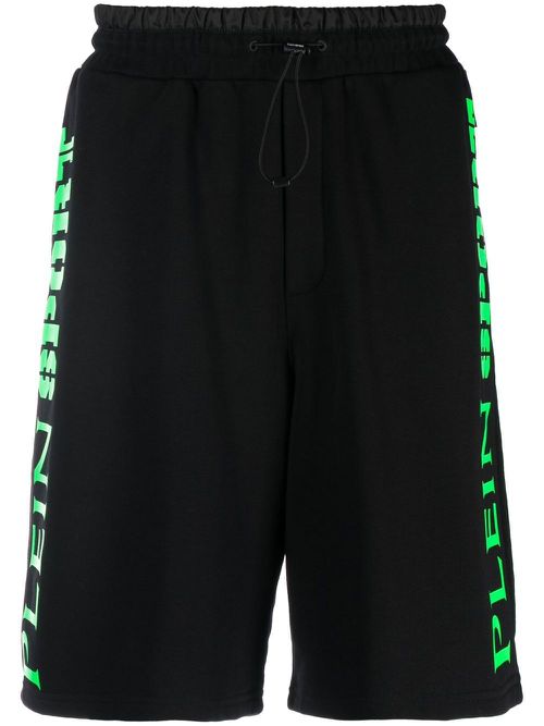 Logo-print jogging shorts - Black