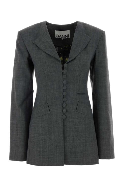 Melange Blazer — Gray